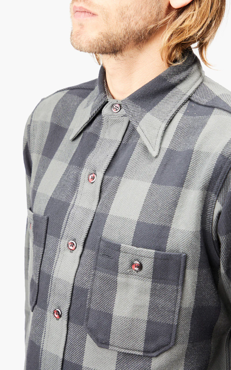 Warehouse & Co. 3104 Flannel Shirt Charcoal - Image 9