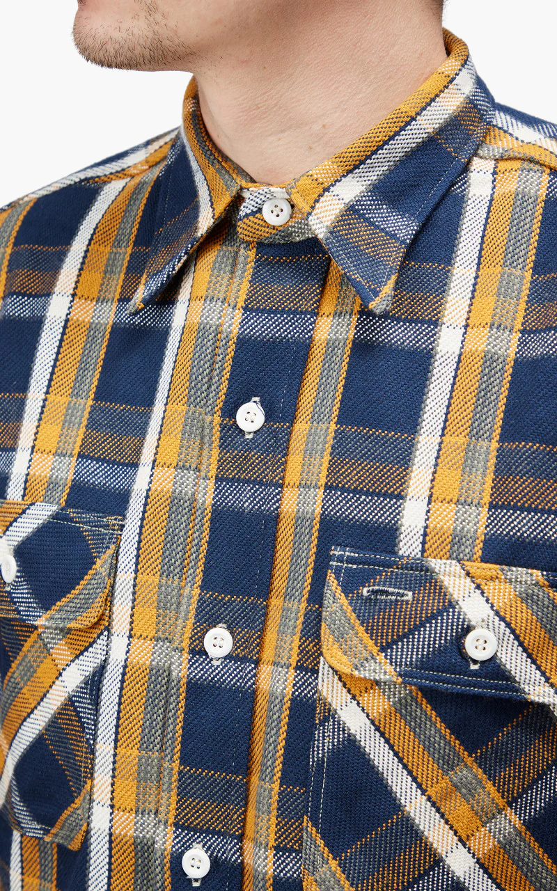 Warehouse & Co. 3104 Flannel Shirt Navy - Image 6