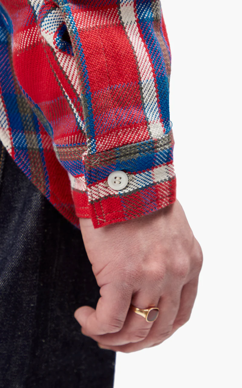 Warehouse & Co. 3104 Flannel Shirt Red - Image 7