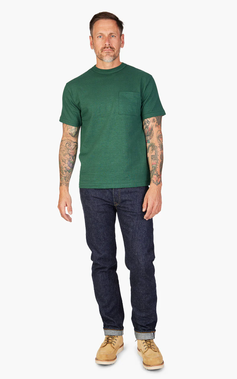 Warehouse & Co. 4601 Pocket T-Shirt Dark Green - Image 2