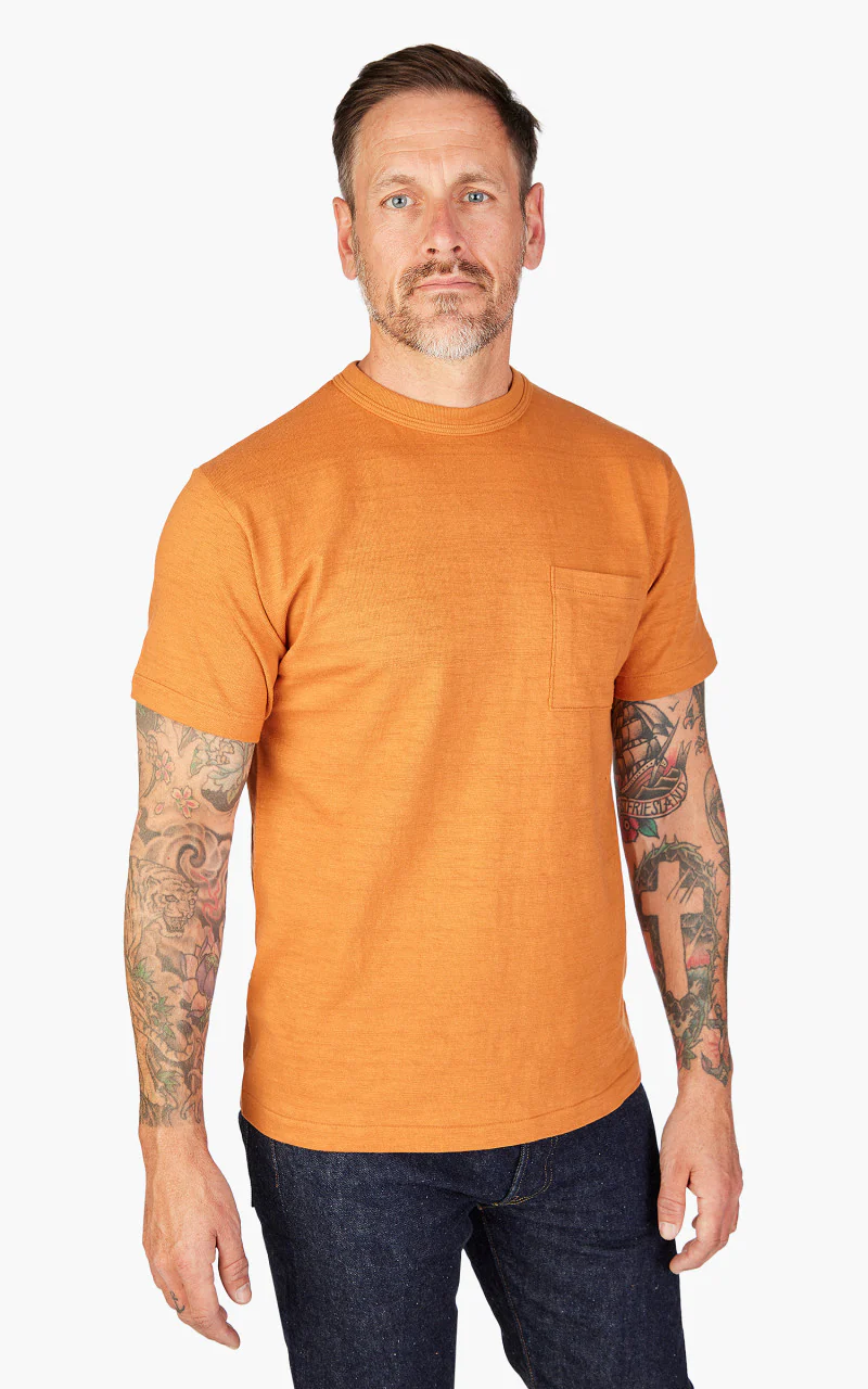 Warehouse & Co. 4601 Pocket T-Shirt Dark Orange - Image 5