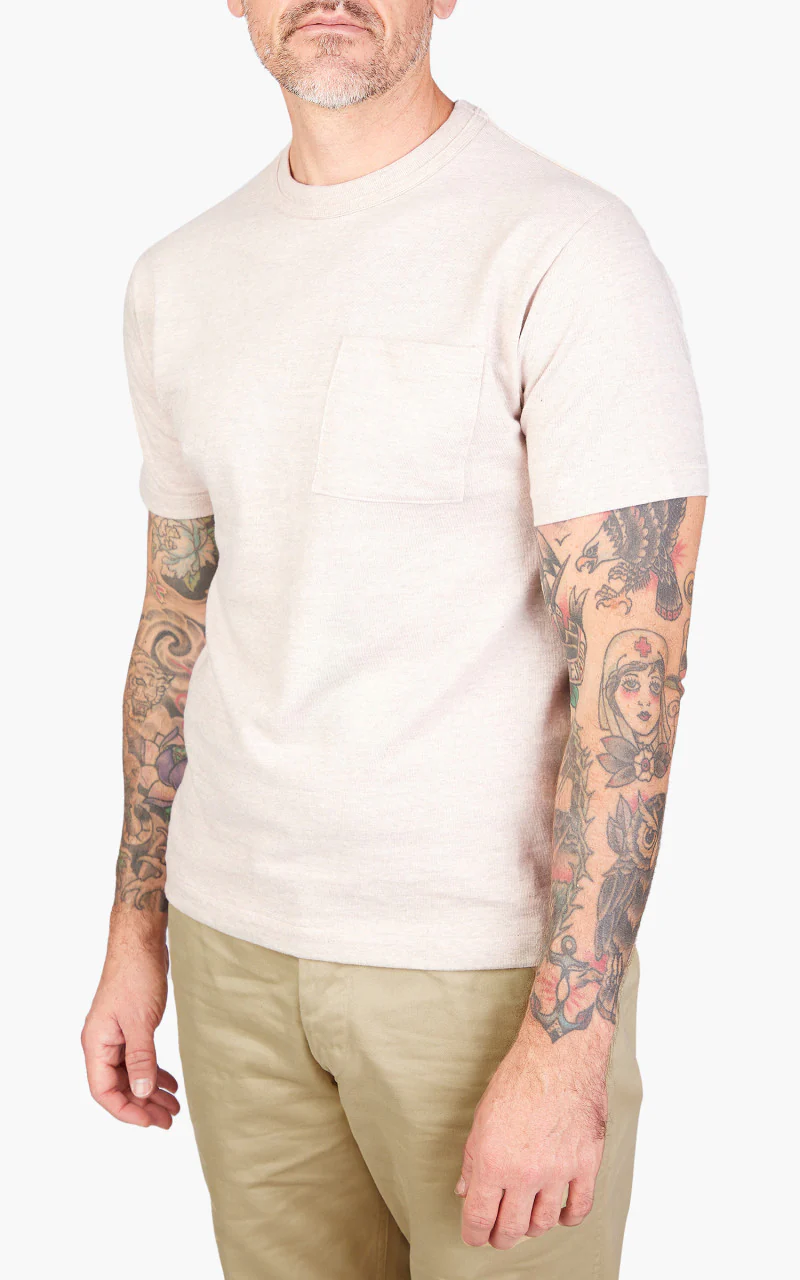 Warehouse & Co. 4601 Pocket T-Shirt Oatmeal - Image 4