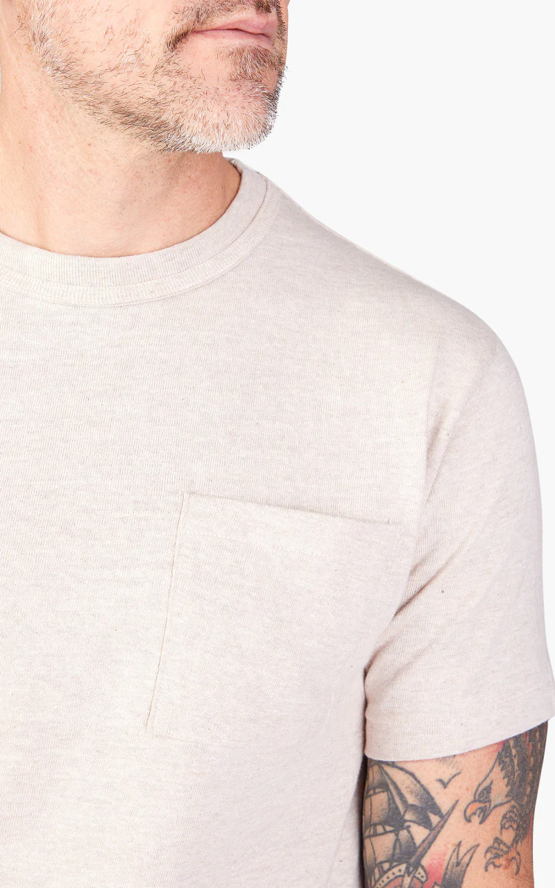 Warehouse & Co. 4601 Pocket T-Shirt Oatmeal - Image 5