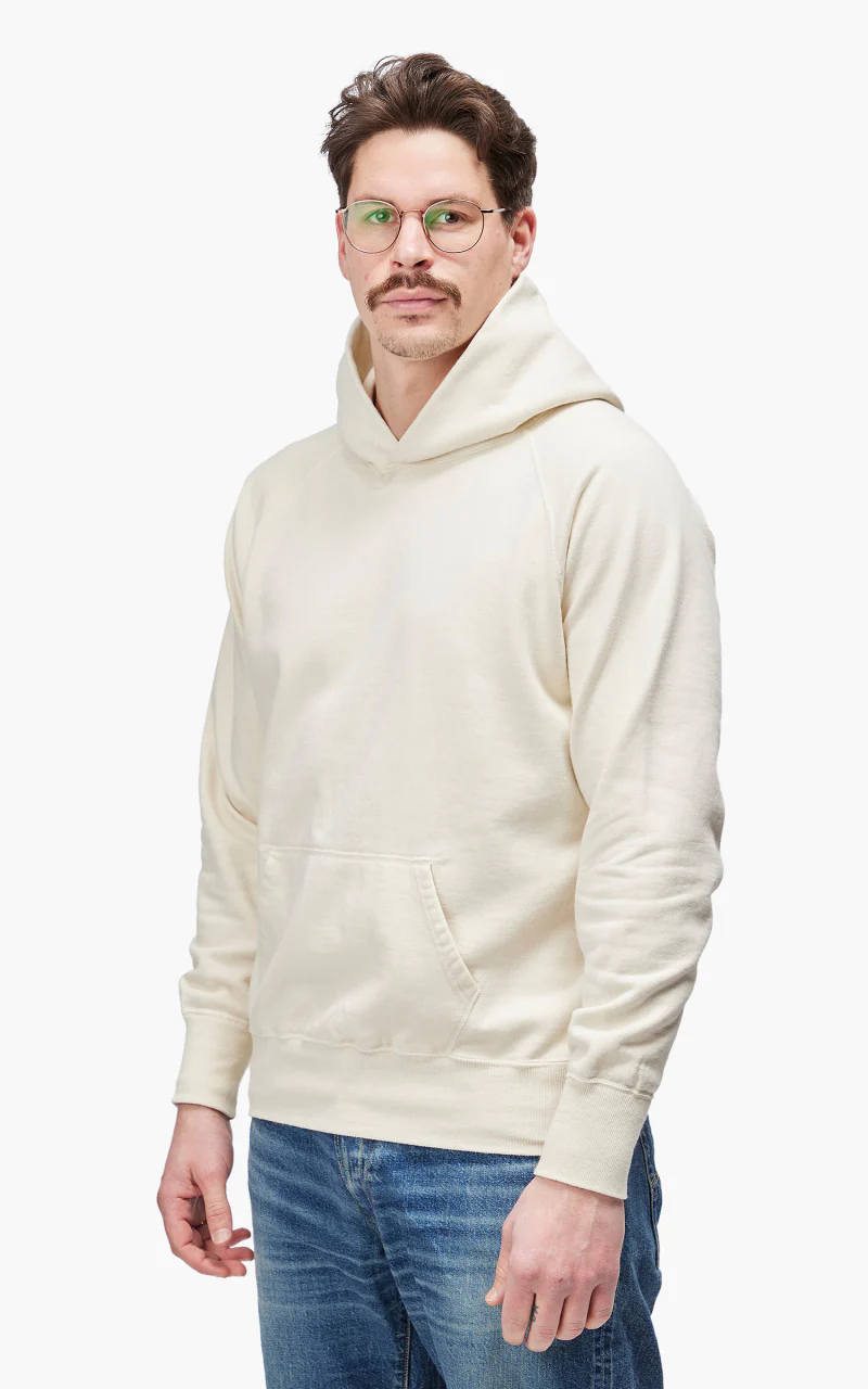 Warehouse & Co. 462 No Print Hoodie Cream - Image 3