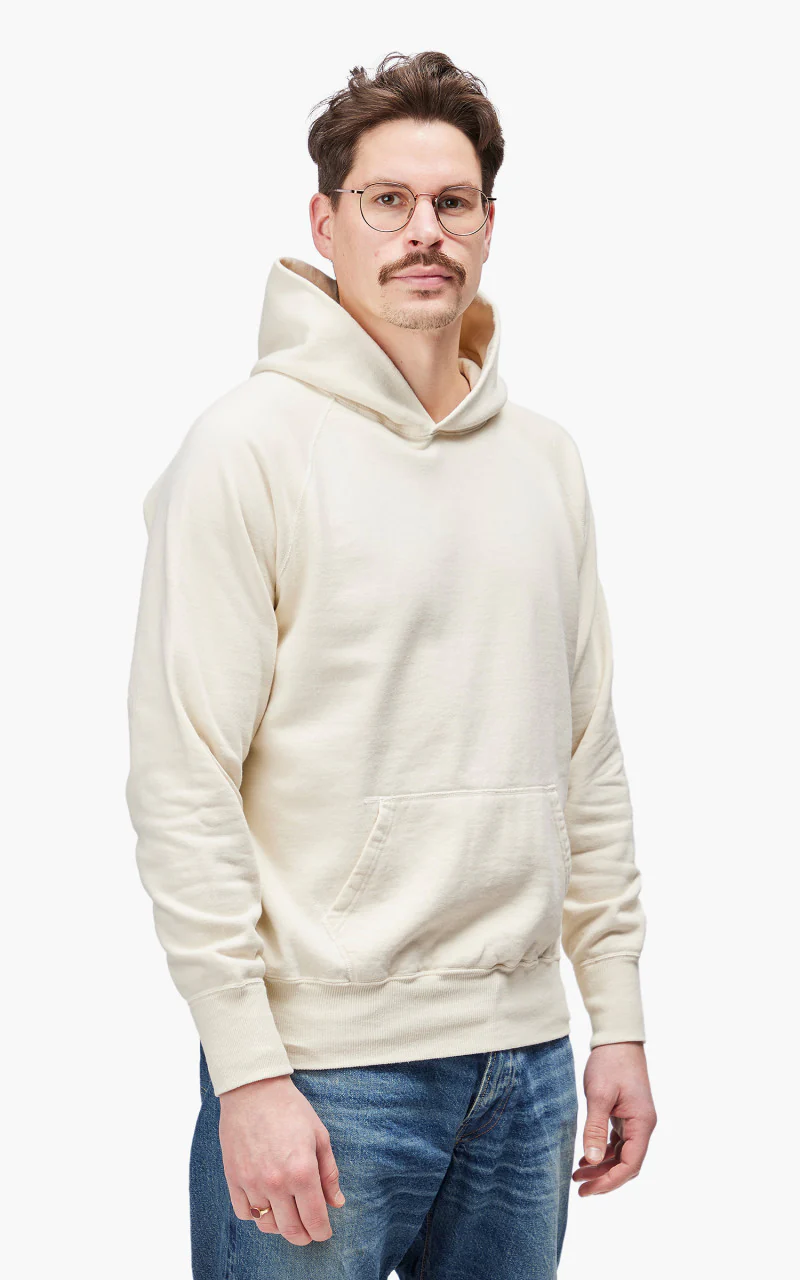 Warehouse & Co. 462 No Print Hoodie Cream - Image 4