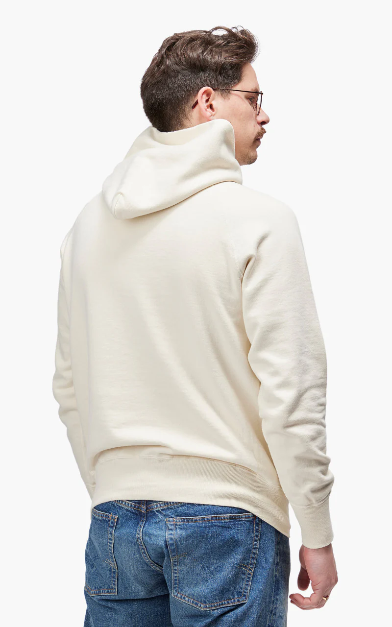 Warehouse & Co. 462 No Print Hoodie Cream - Image 5