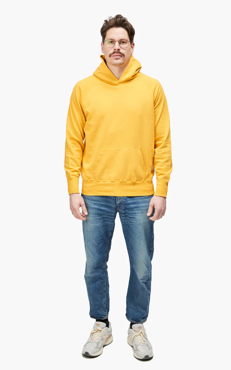 Warehouse & Co. 462 No Print Hoodie Yellow - Image 2