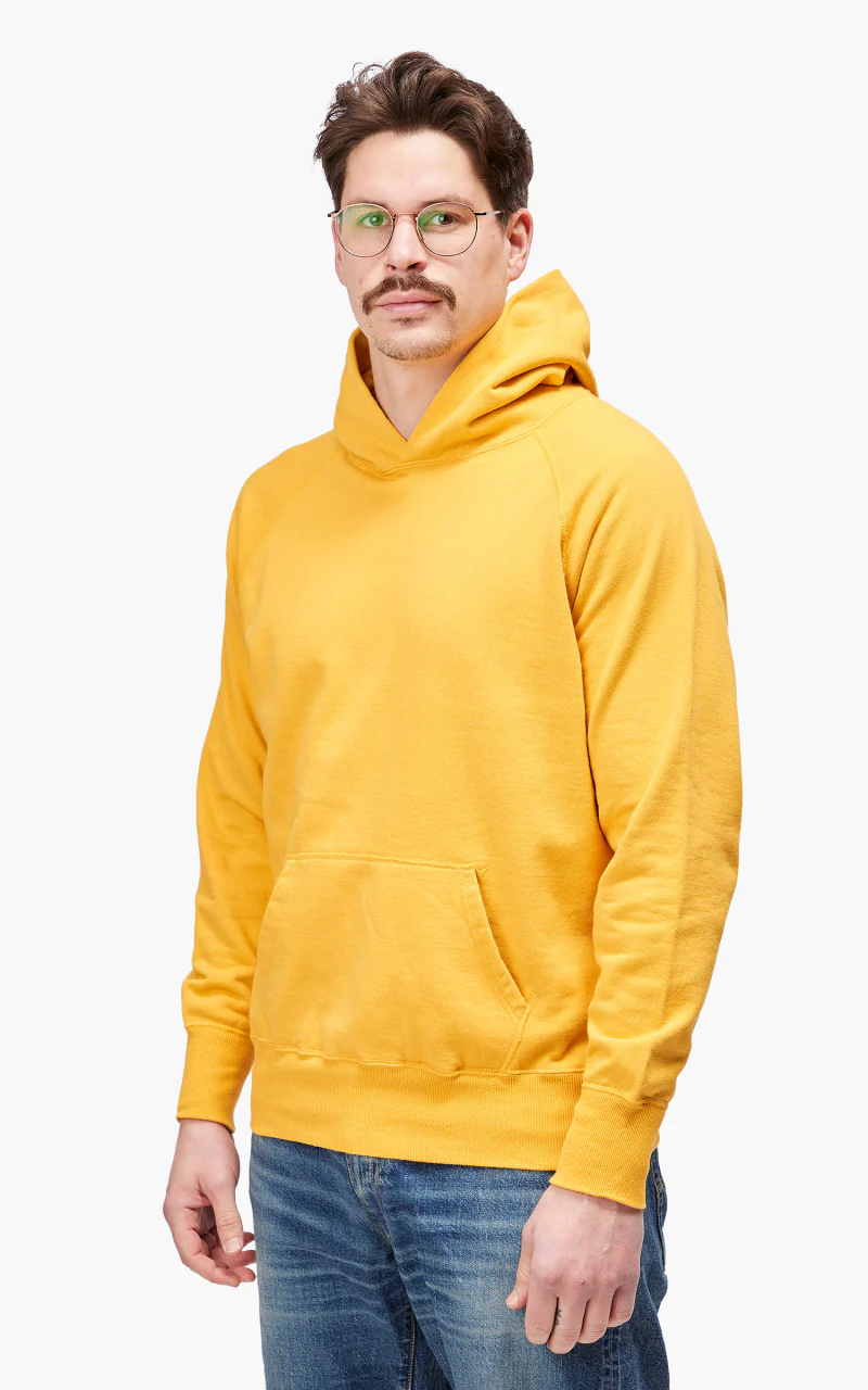 Warehouse & Co. 462 No Print Hoodie Yellow - Image 3