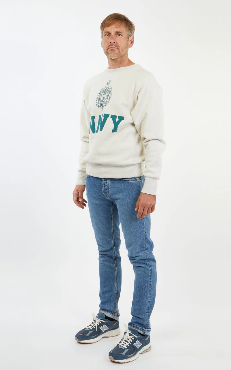 Warehouse & Co. 483 Navy Sweatshirt Oatmeal - Image 3
