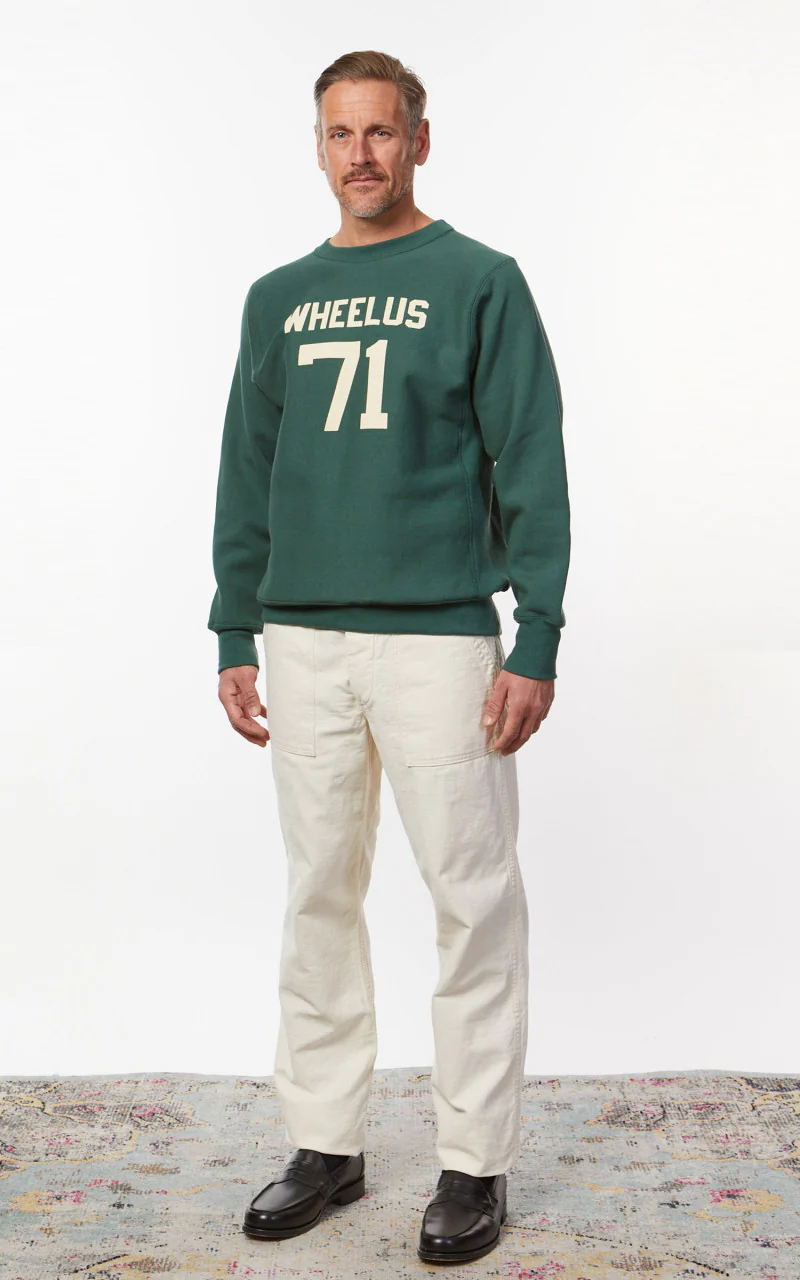 Warehouse & Co. 483 Wheelus Sweatshirt Green - Image 3