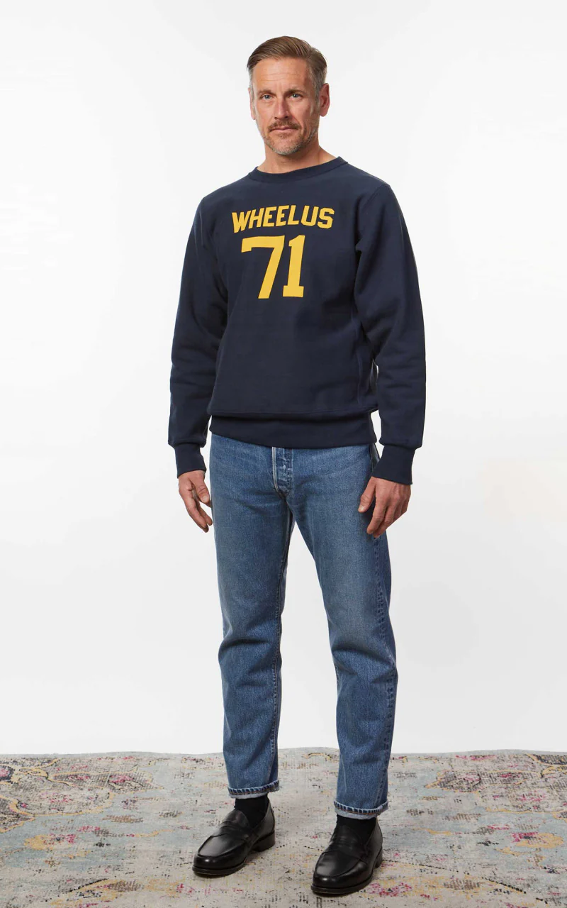 Warehouse & Co. 483 Wheelus Sweatshirt Navy - Image 3
