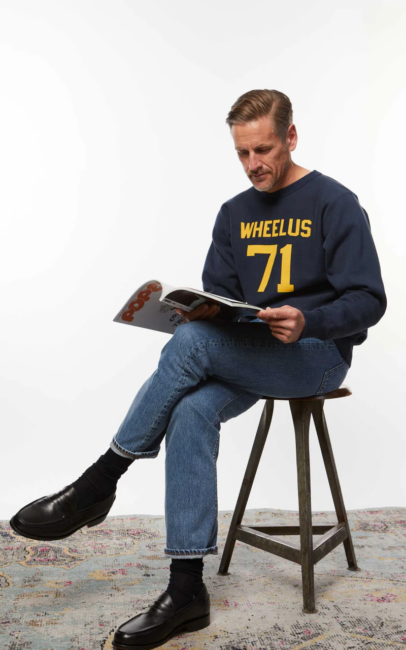 Warehouse & Co. 483 Wheelus Sweatshirt Navy - Image 4
