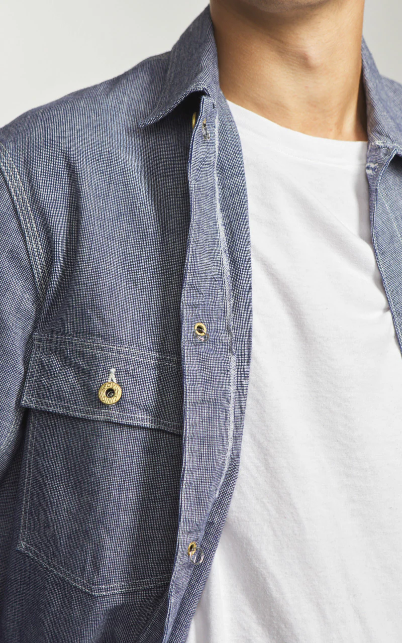 Warehouse & Co. Lot 2195 Selvedge Indigo Pincheck Change Button Coverall - Image 13