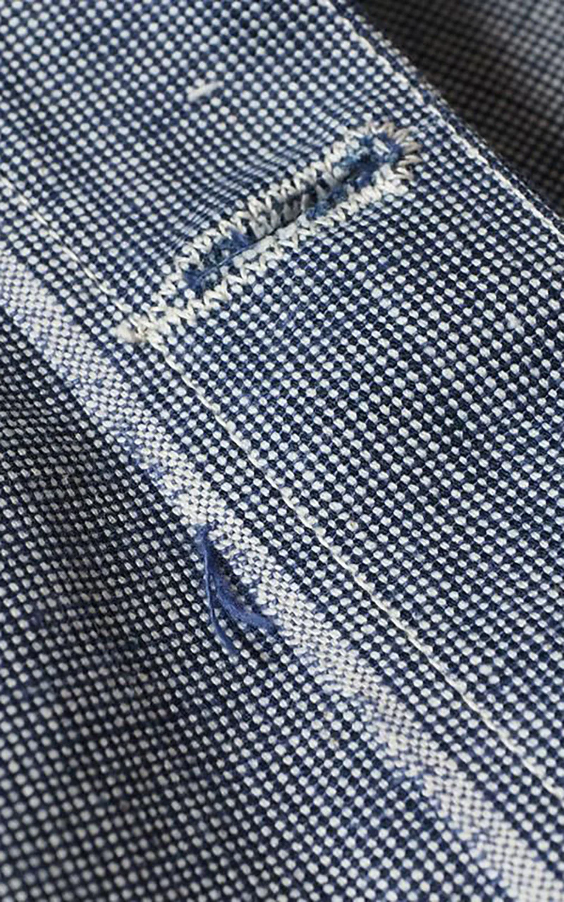 Warehouse & Co. Lot 2195 Selvedge Indigo Pincheck Change Button Coverall - Image 15