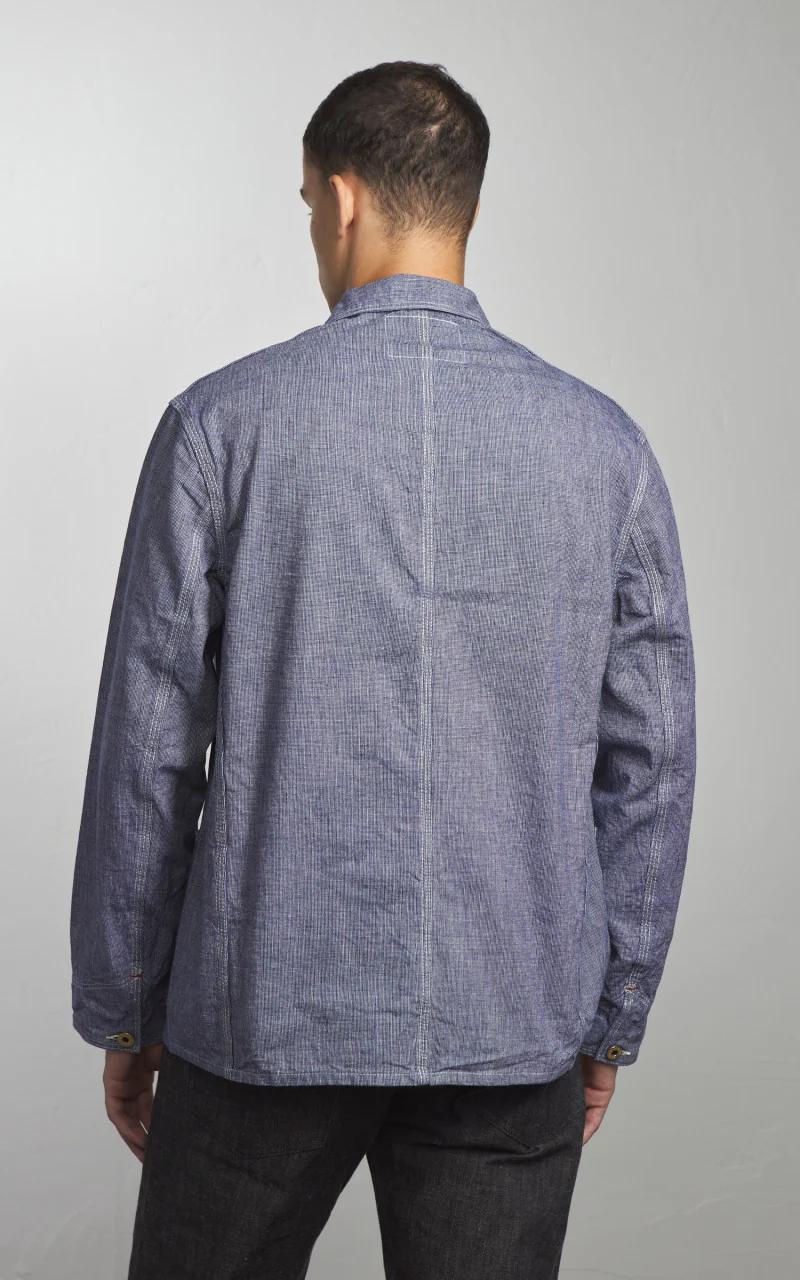 Warehouse & Co. Lot 2195 Selvedge Indigo Pincheck Change Button Coverall - Image 16