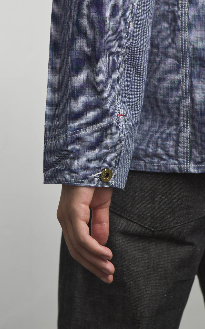 Warehouse & Co. Lot 2195 Selvedge Indigo Pincheck Change Button Coverall - Image 17