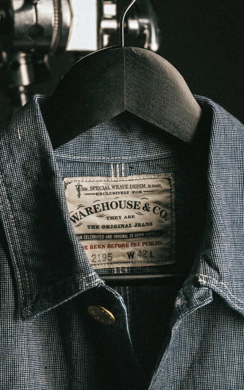Warehouse & Co. Lot 2195 Selvedge Indigo Pincheck Change Button Coverall - Image 4