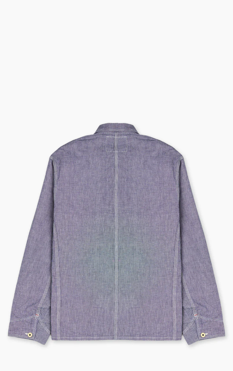 Warehouse & Co. Lot 2195 Selvedge Indigo Pincheck Change Button Coverall - Image 7