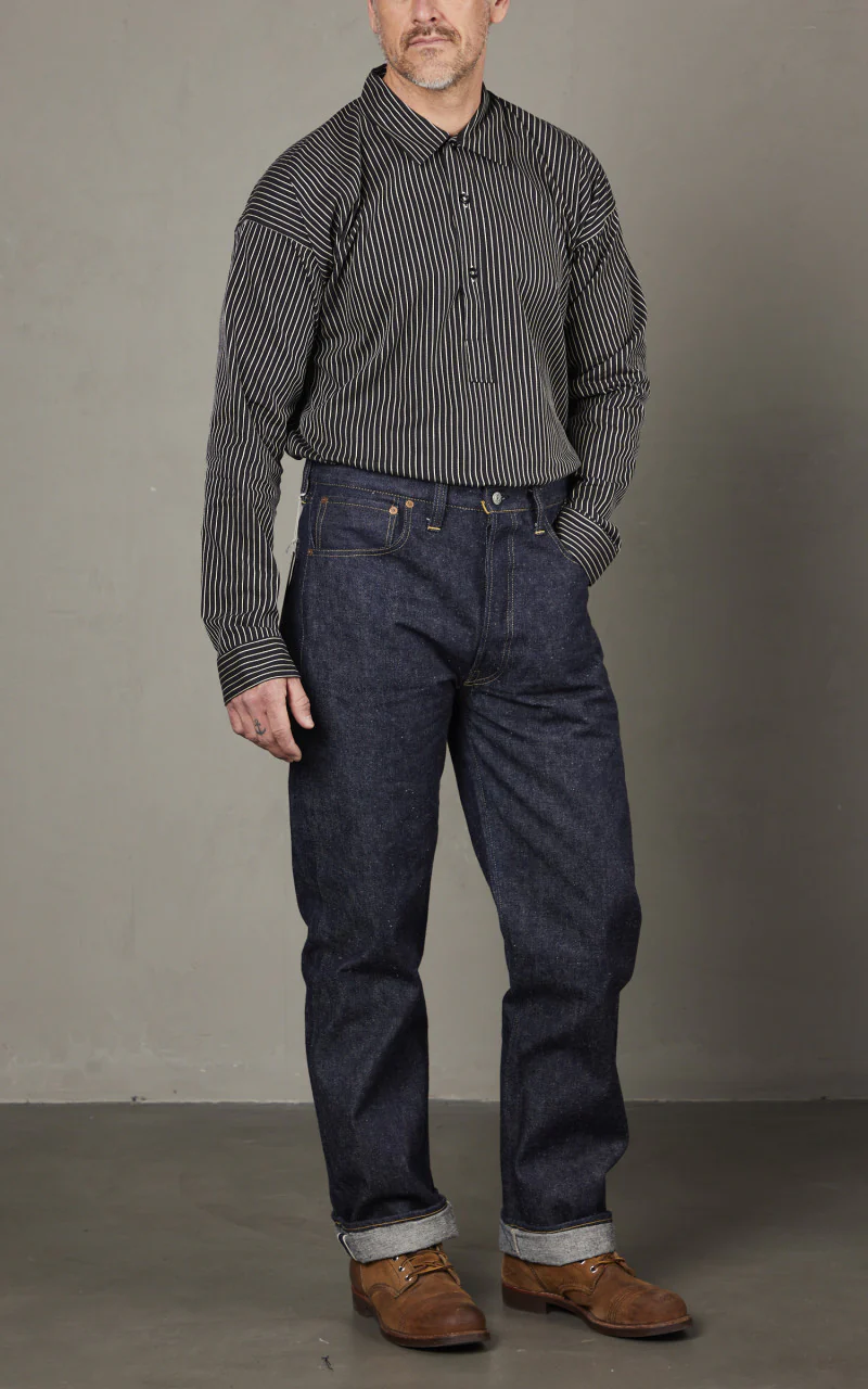 Warehouse & Co. Lot 3045 Striped Pullover Shirt Black - Image 2