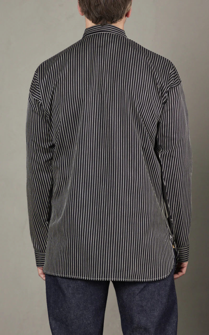 Warehouse & Co. Lot 3045 Striped Pullover Shirt Black - Image 4