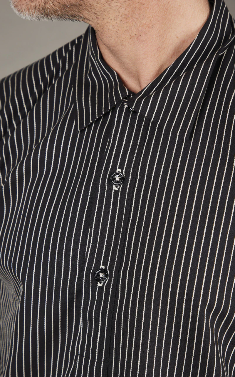 Warehouse & Co. Lot 3045 Striped Pullover Shirt Black - Image 5