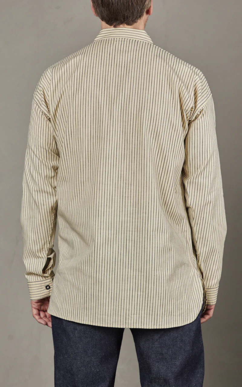 Warehouse & Co. Lot 3045 Striped Pullover Shirt Ecru - Image 4