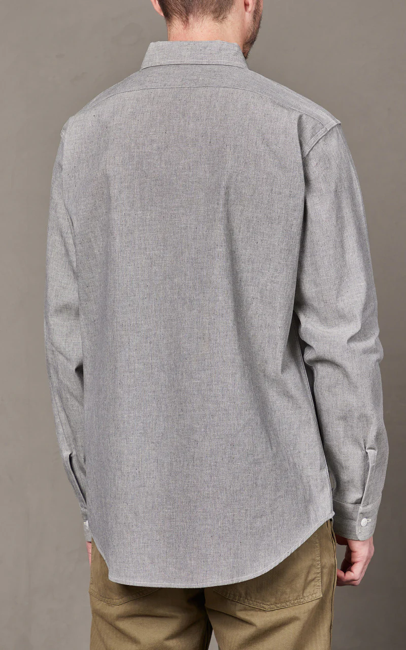 Warehouse & Co. Lot 3051 Treton Steel Worker Shirt Grey - Image 6