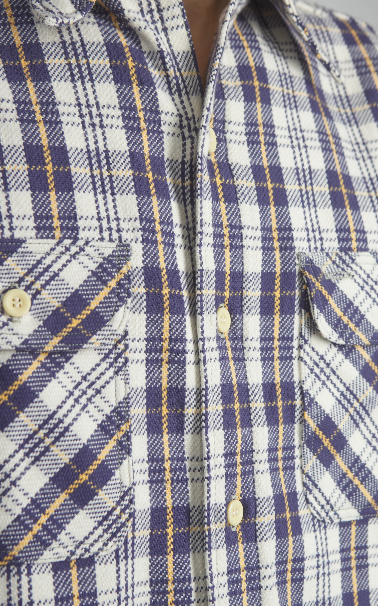 Warehouse & Co. Lot 3104 Flannel Shirt Navy - Image 5