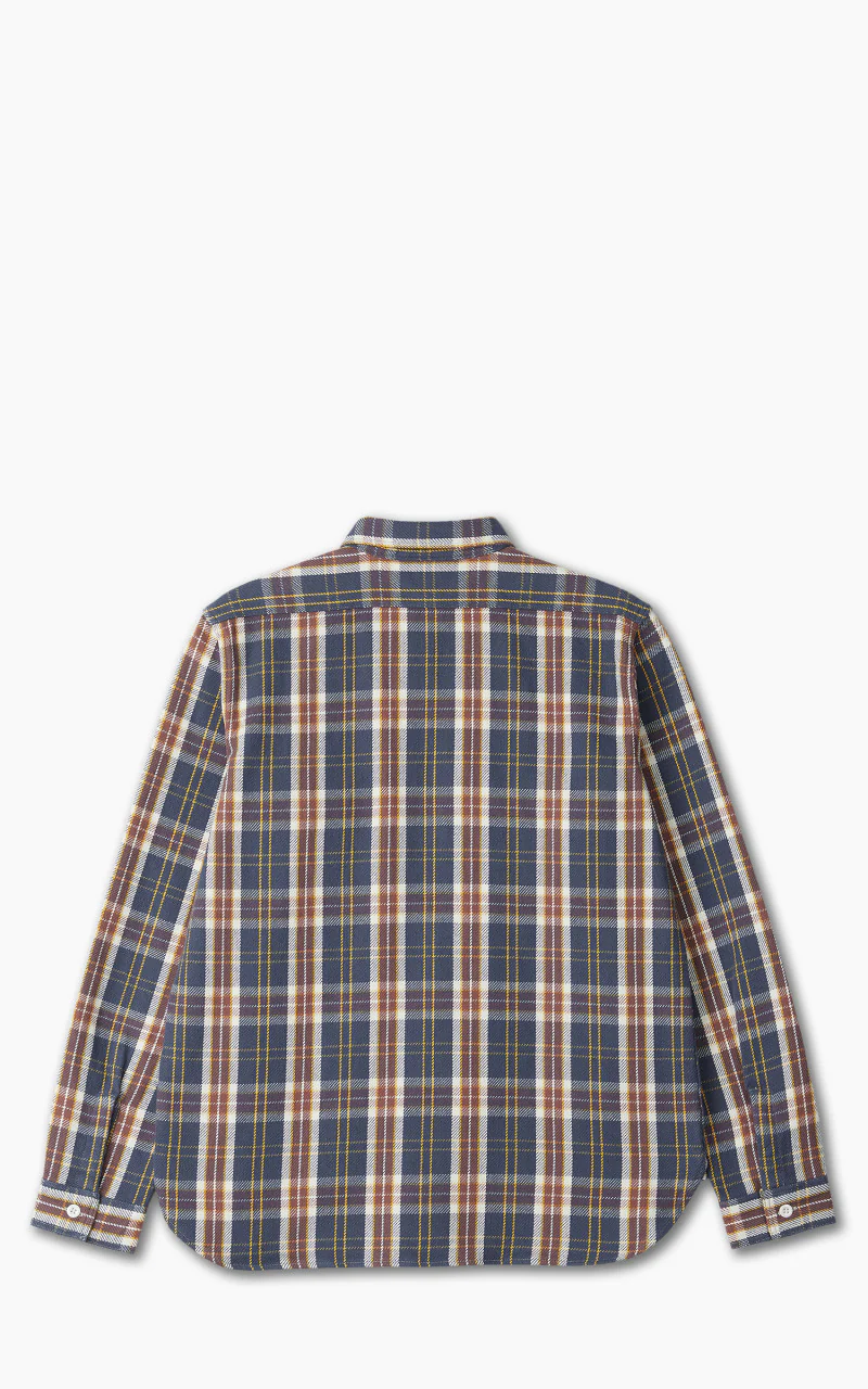 Warehouse & Co. Lot 3104 Flannel Shirt O/W Pattern C Navy - Image 3