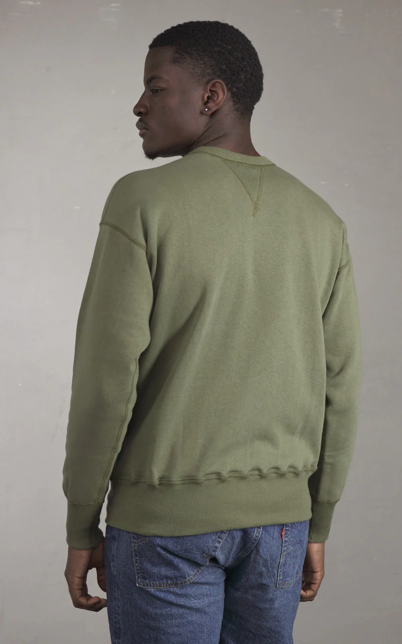 Warehouse & Co. Lot 401 Trinidad Print Sweatshirt Olive Drab - Image 6