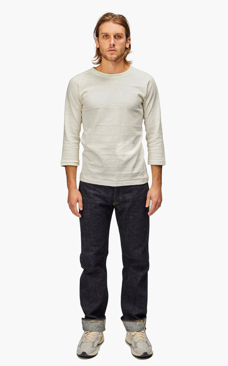 Warehouse & Co. Lot 4049 Three Quarter Freedom T-Shirt Cream - Image 2