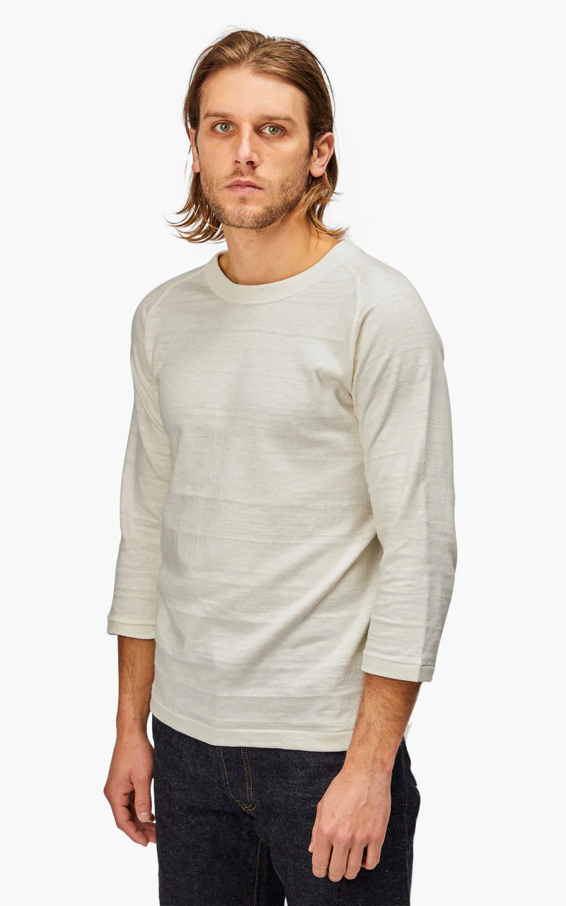 Warehouse & Co. Lot 4049 Three Quarter Freedom T-Shirt Cream - Image 4