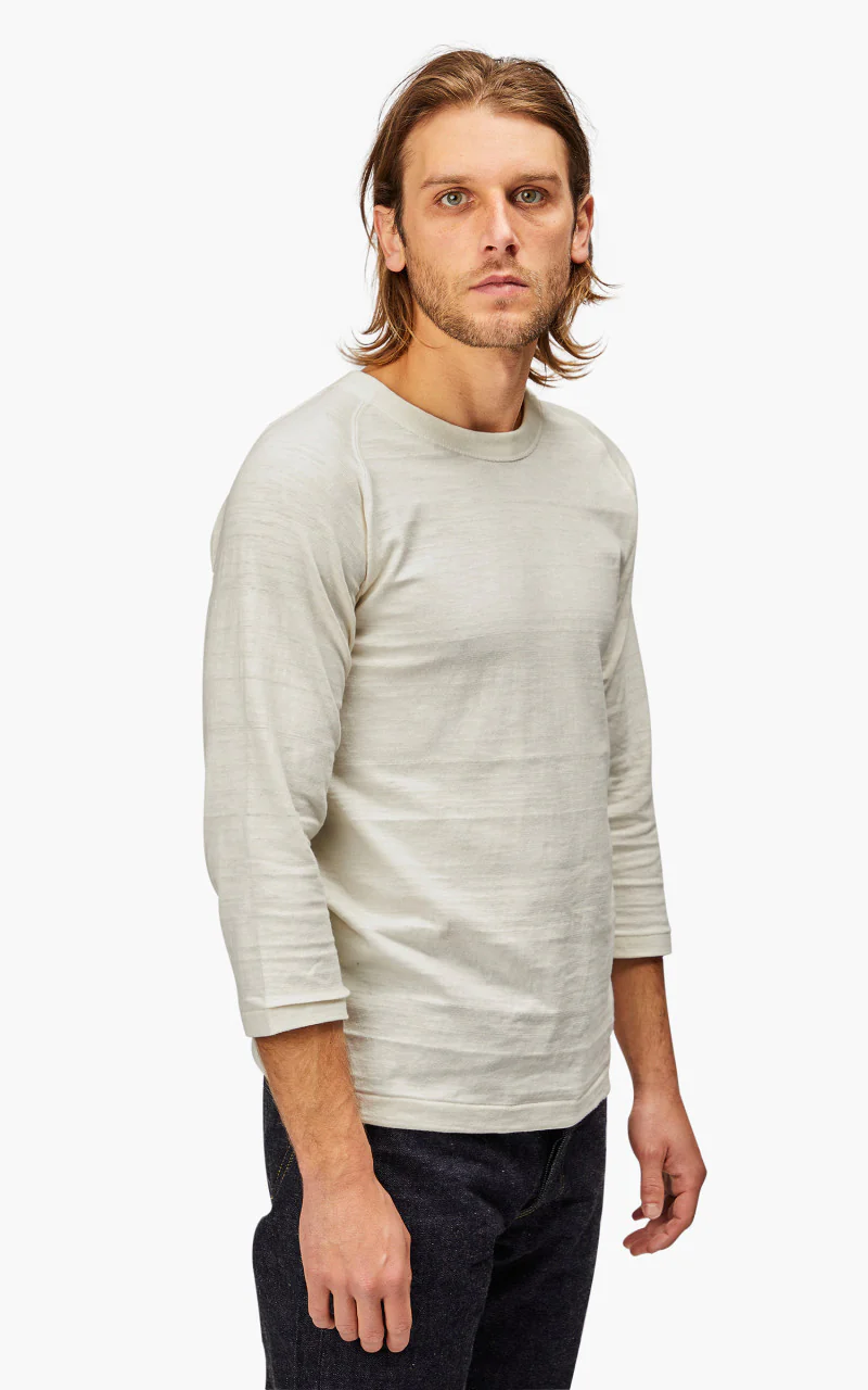 Warehouse & Co. Lot 4049 Three Quarter Freedom T-Shirt Cream - Image 5