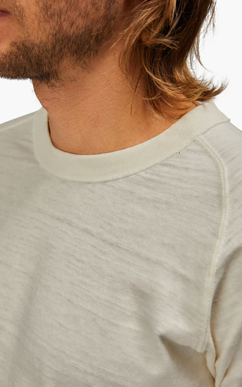 Warehouse & Co. Lot 4049 Three Quarter Freedom T-Shirt Cream - Image 7