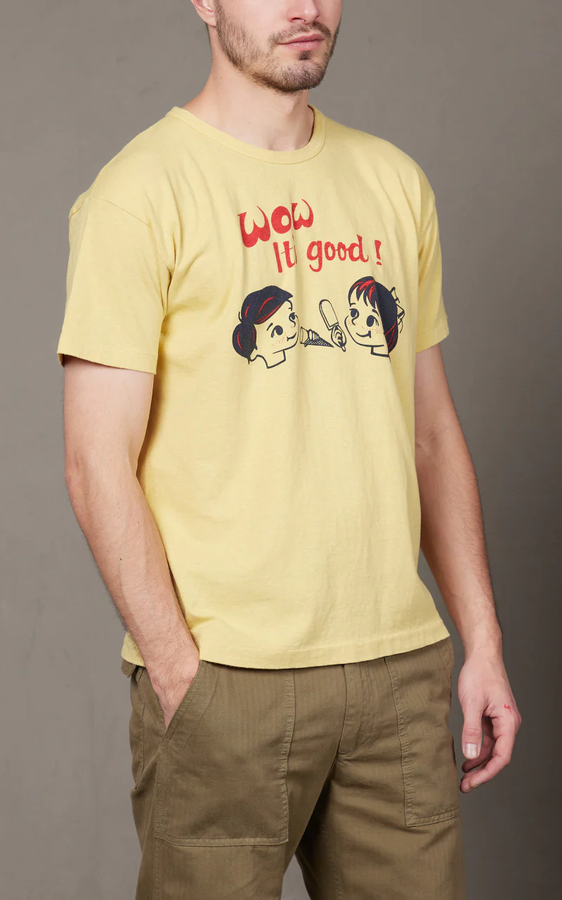 Warehouse & Co. Lot 4064 Jack & Jill T-Shirt Cream Yellow - Image 4
