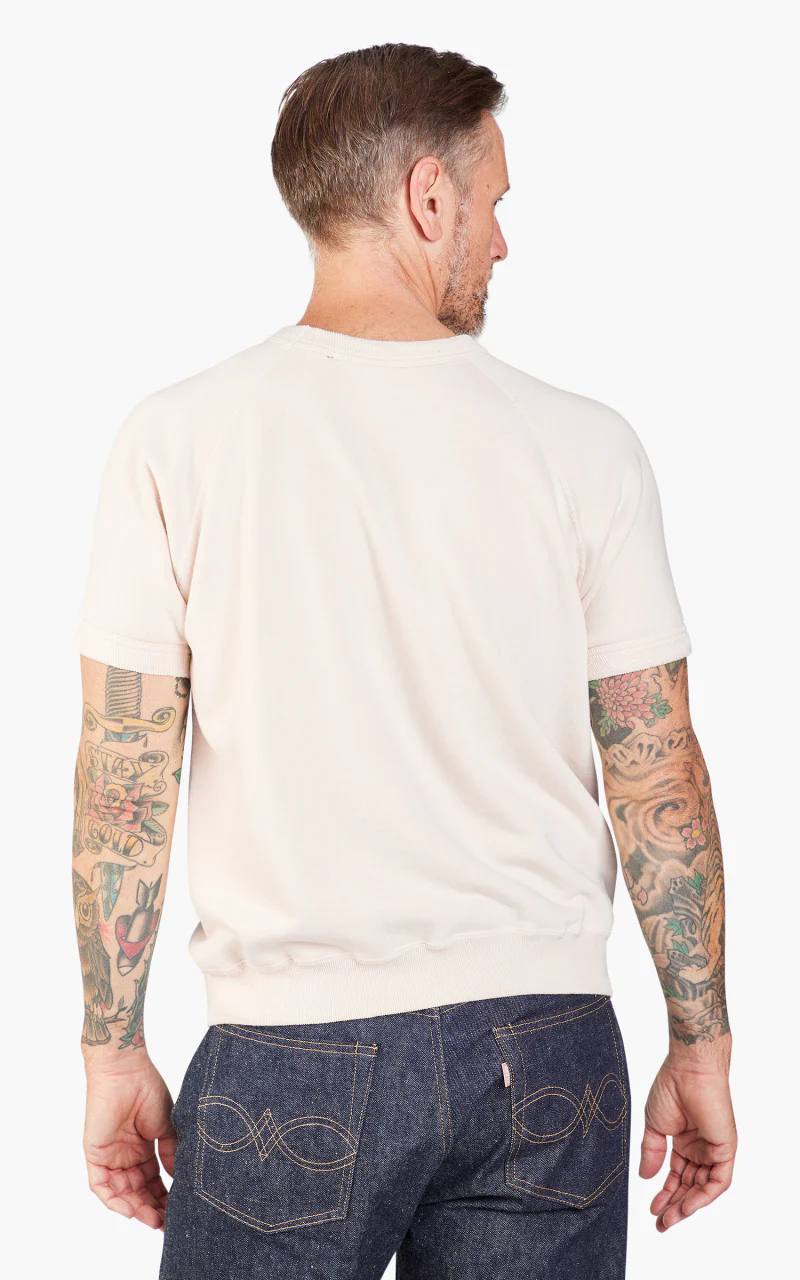 Warehouse & Co. Lot 4084 Half Sleeve Sweatshirt ZTA Cream - Image 5