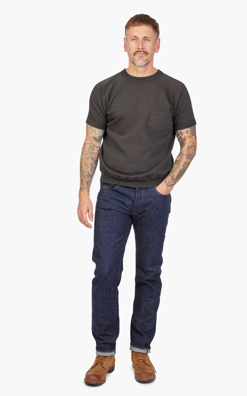 Warehouse & Co. Lot 4085 Short Sleeve Pocket Sweatshirt Charcoal - Image 2
