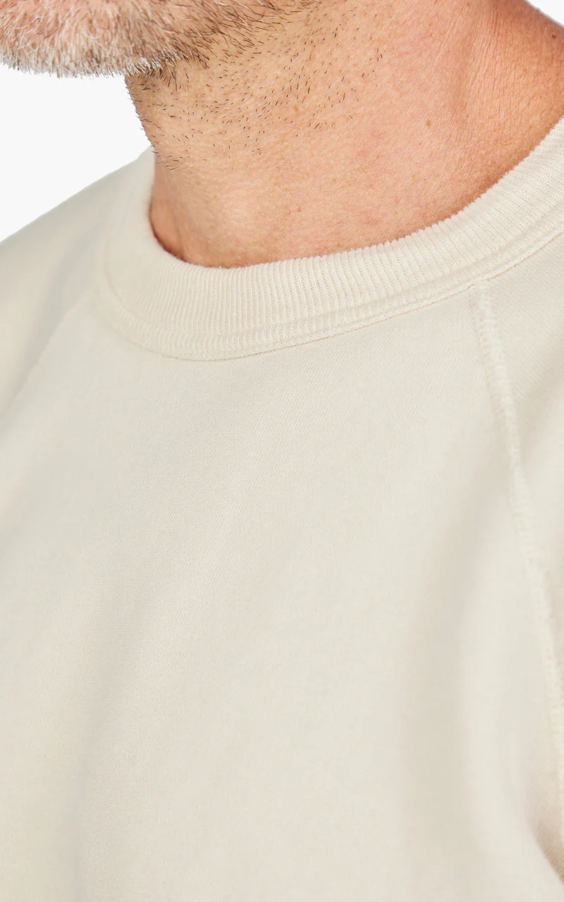 Warehouse & Co. Lot 4085 Short Sleeve Pocket Sweatshirt Cream - Image 5