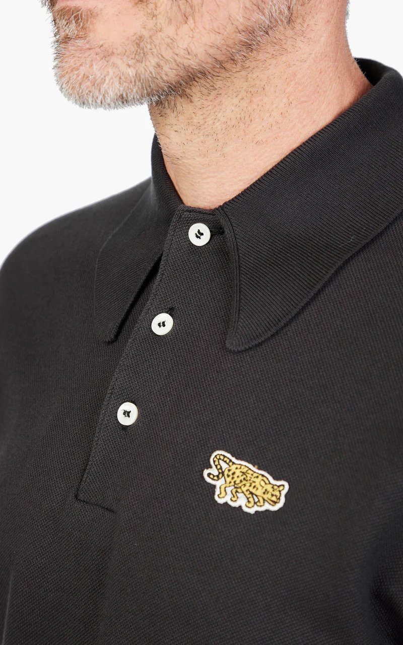 Warehouse & Co. Lot 4090 Pique Polo Shirt Jaguar Black - Image 5