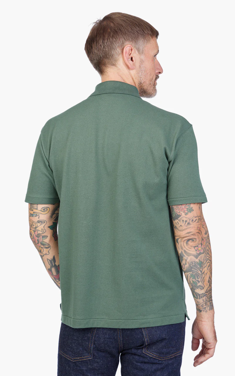 Warehouse & Co. Lot 4090 Pique Polo Shirt Jaguar Green - Image 6