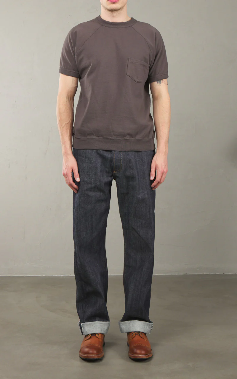 Warehouse & Co. Lot 4105 Short Sleeve Pocket Sweatshirt Black - Image 4