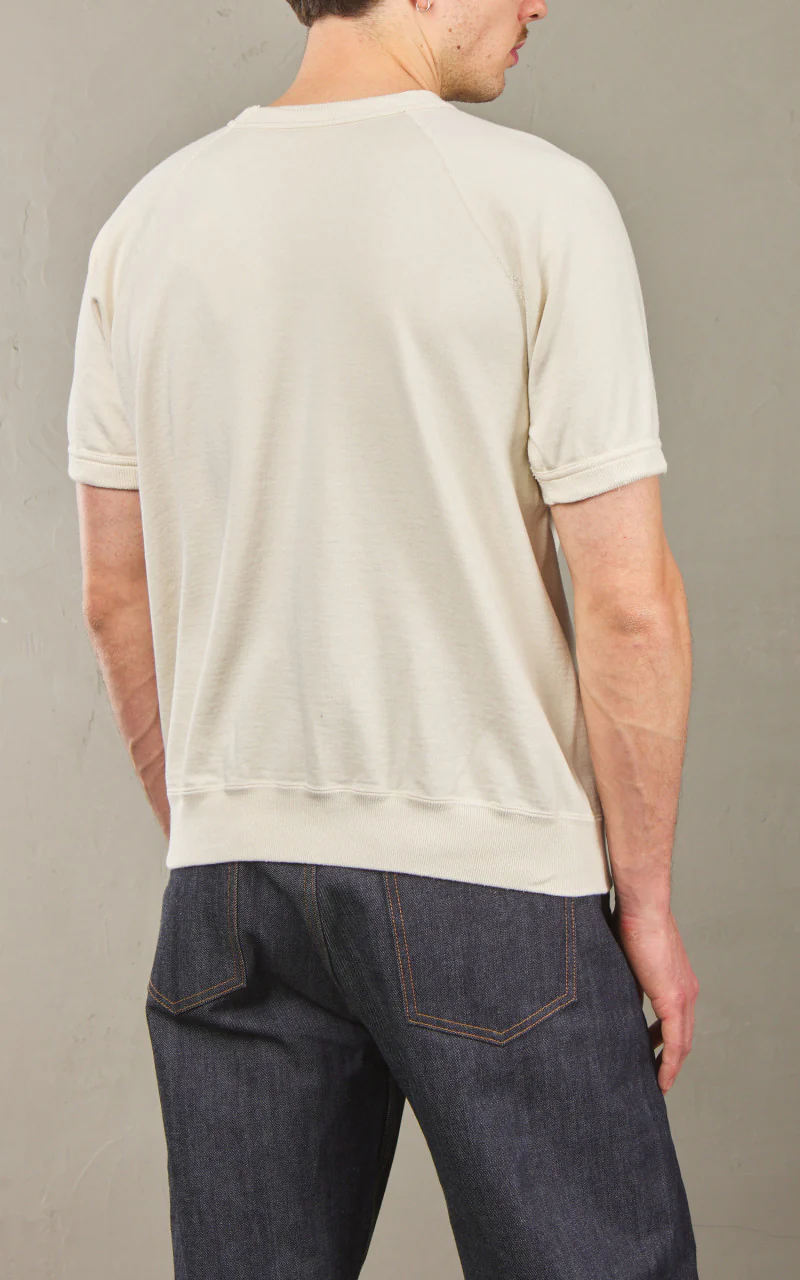 Warehouse & Co. Lot 4105 Short Sleeve Pocket Sweatshirt Cream - Image 7