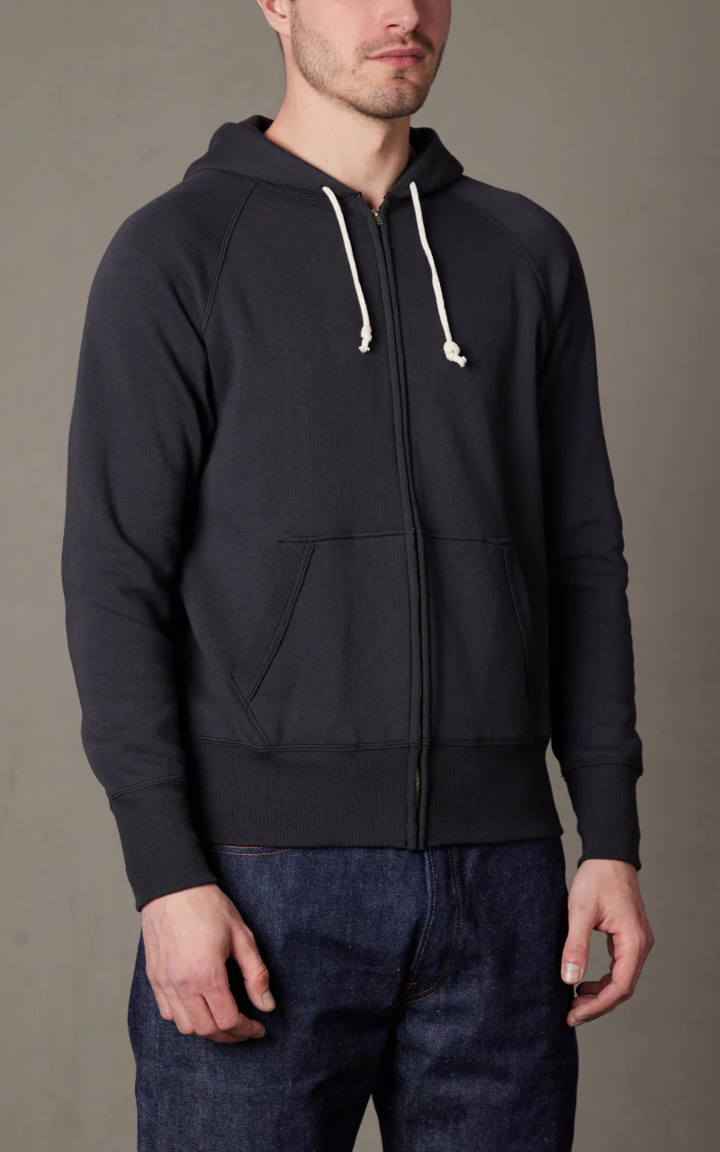 Warehouse & Co. Lot 451 Raglan Freedom Full Zip Hoodie Black - Image 3