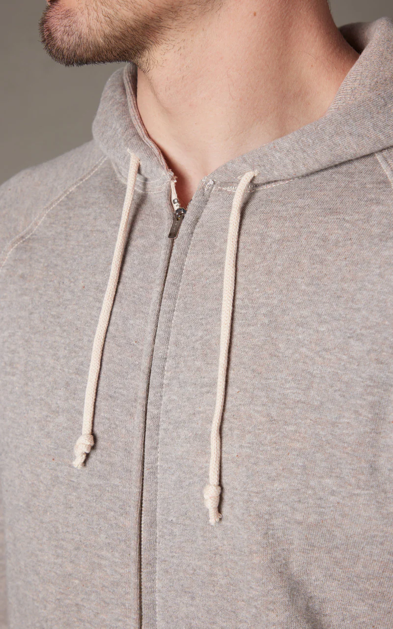 Warehouse & Co. Lot 451 Raglan Freedom Full Zip Hoodie Heather Grey - Image 5