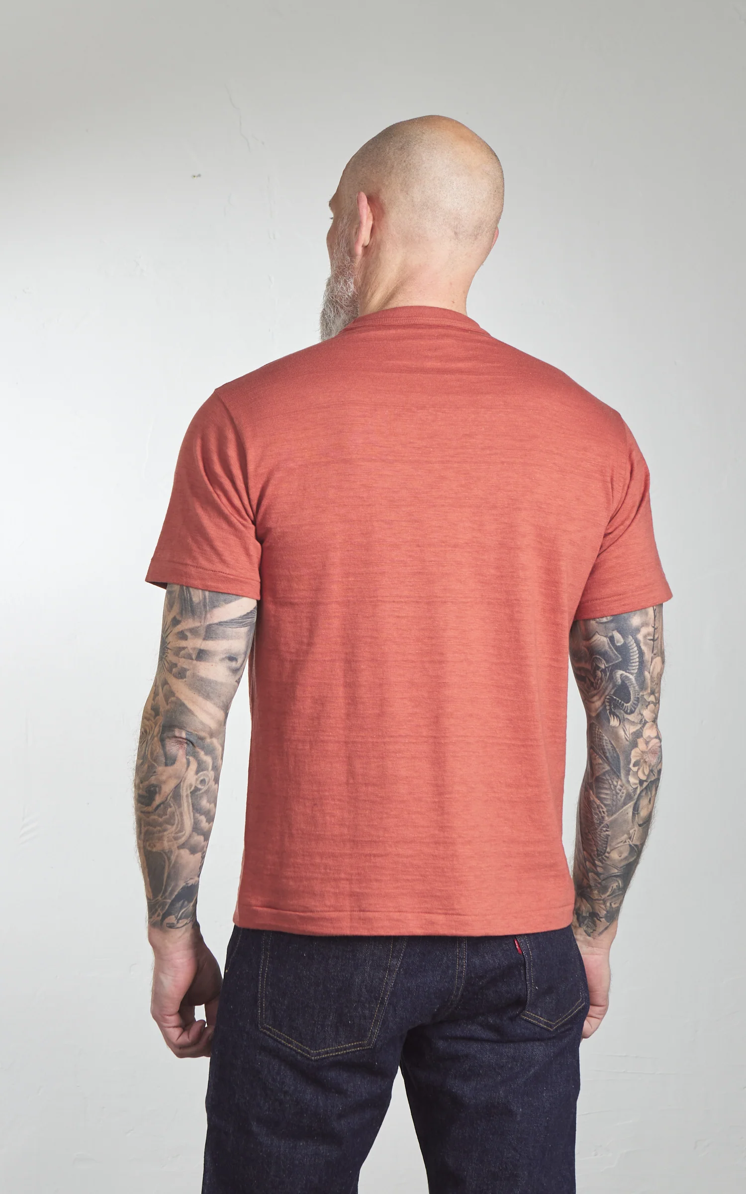 Warehouse & Co. Lot 4601 Military Academy T-Shirt Salmon - Image 6