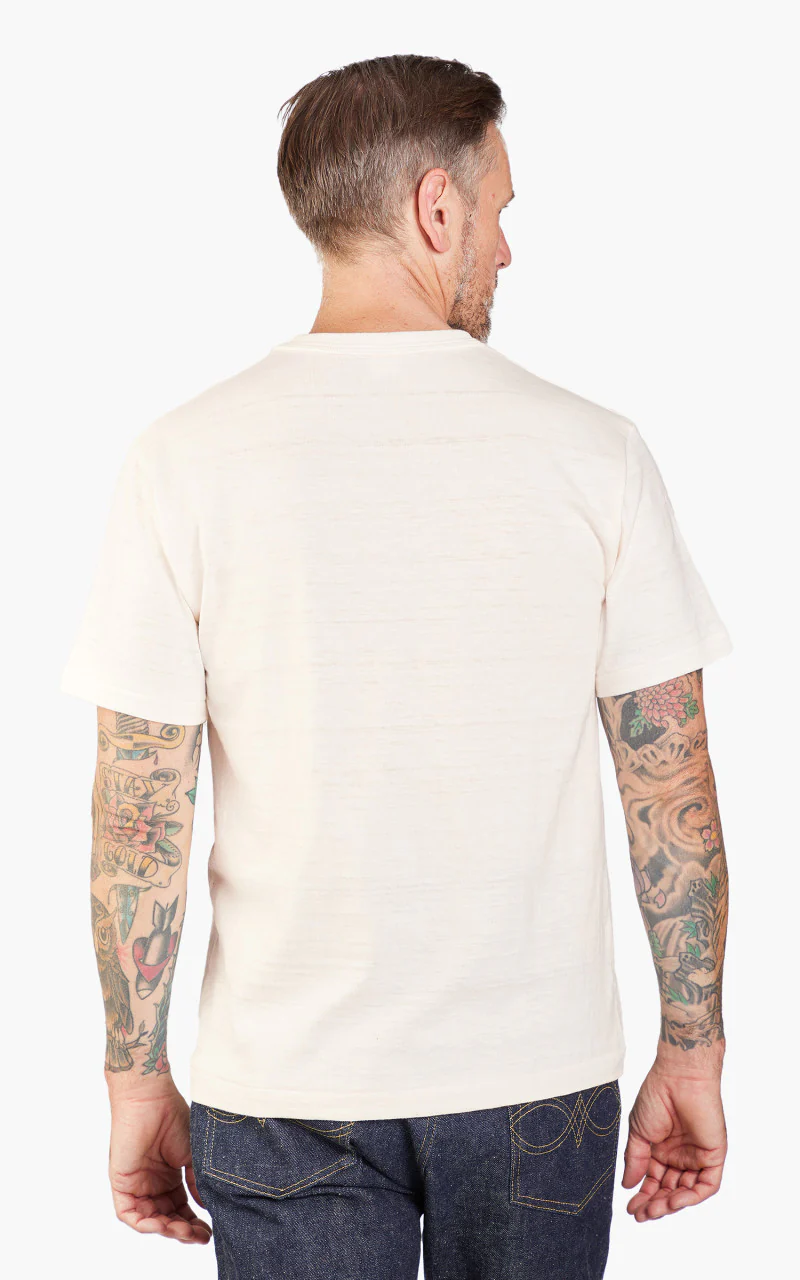 Warehouse & Co. Lot 4601 Plain T-Shirt Offwhite - Image 5