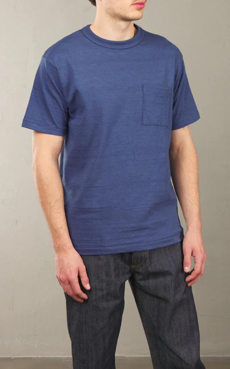 Warehouse & Co. Lot 4601 Pocket T-Shirt Faded Blue - Image 4