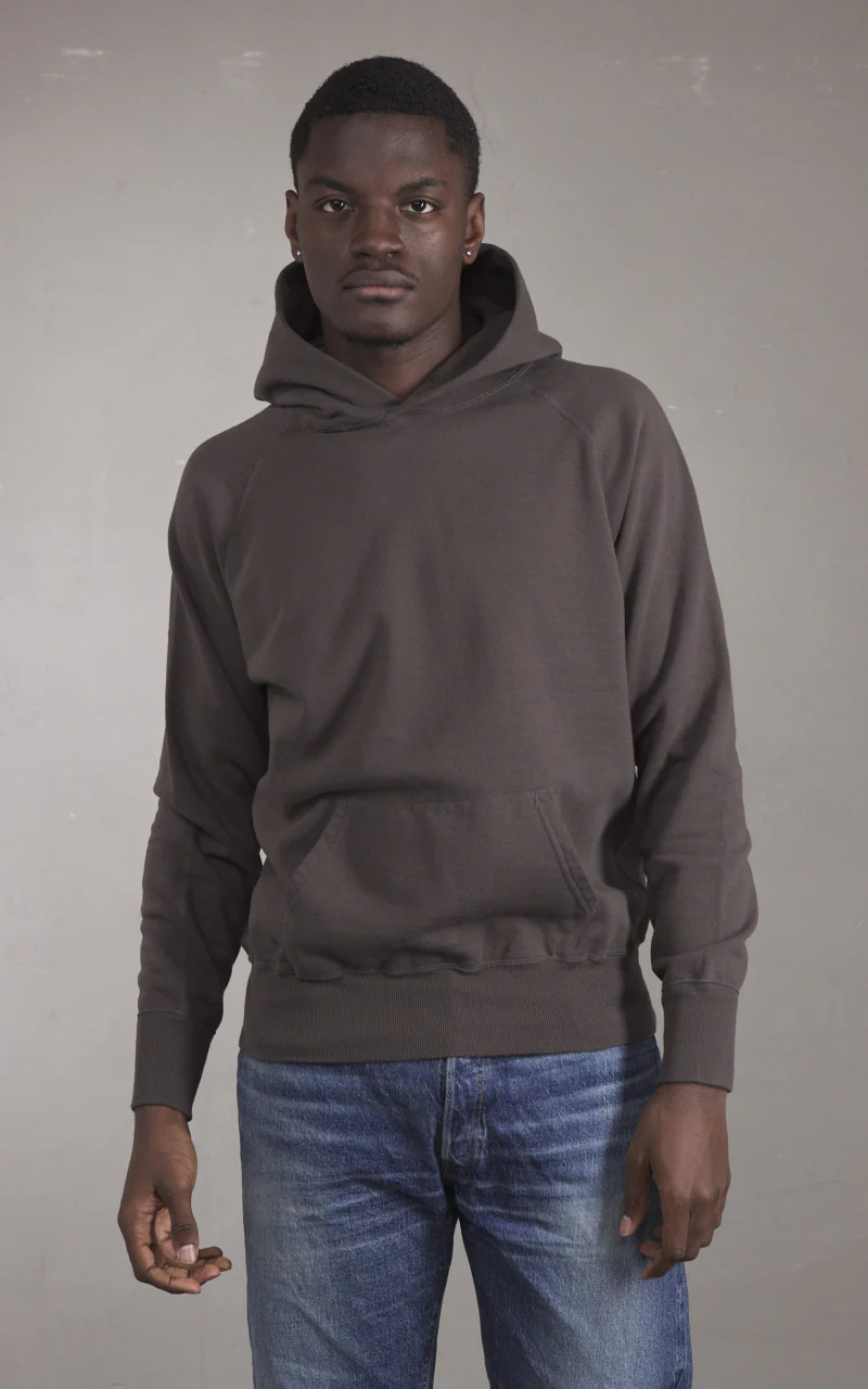 Warehouse & Co. Lot 462 No Print Hooded Sweatshirt Charcoal - Image 2