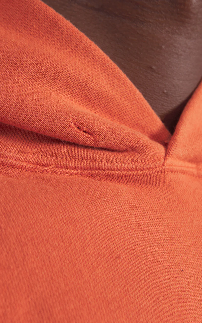 Warehouse & Co. Lot 462 No Print Hooded Sweatshirt Orange - Image 4