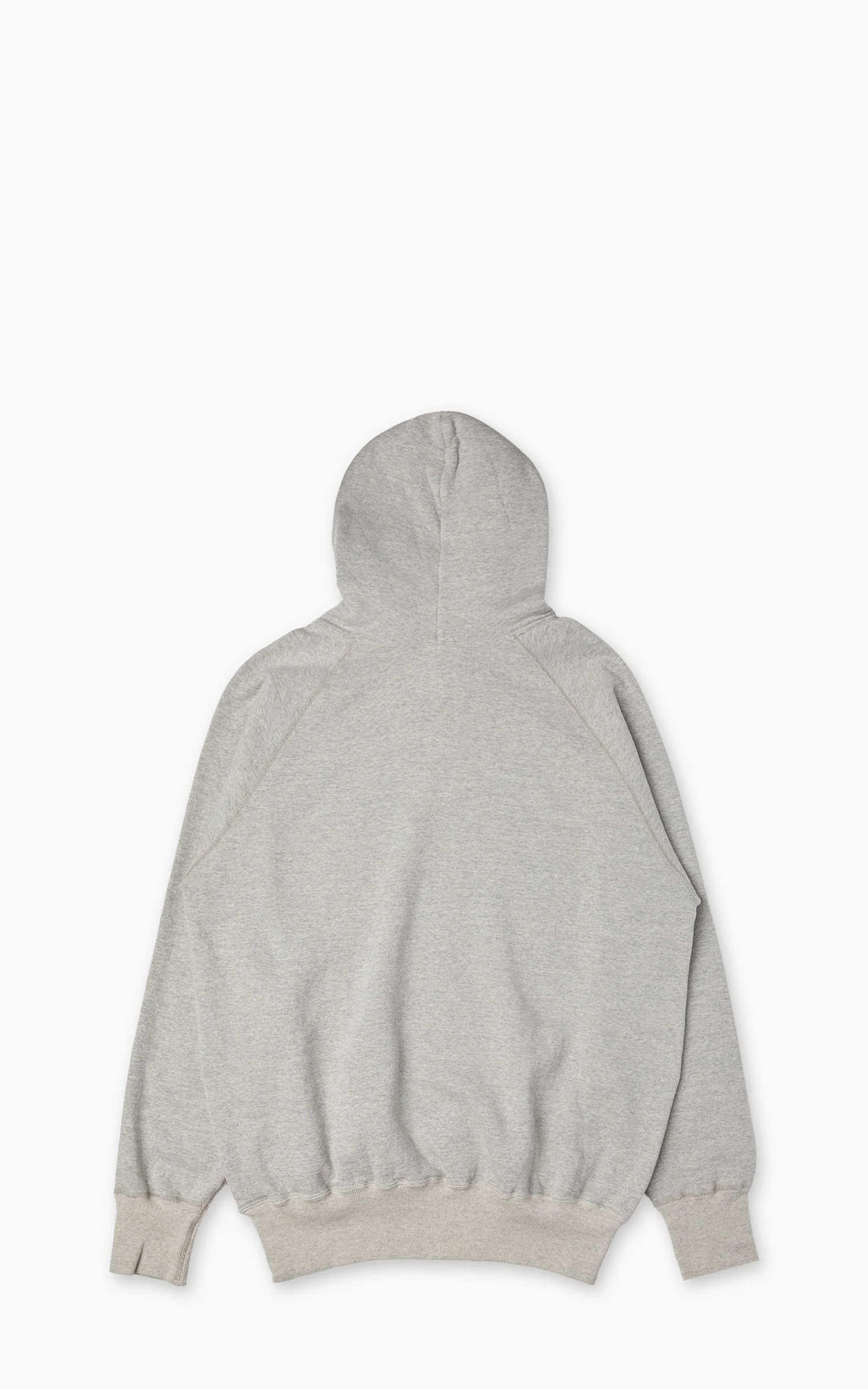 Warehouse & Co. Lot 462 Plain Hooded Sweatshirt Heather Grey - Image 3